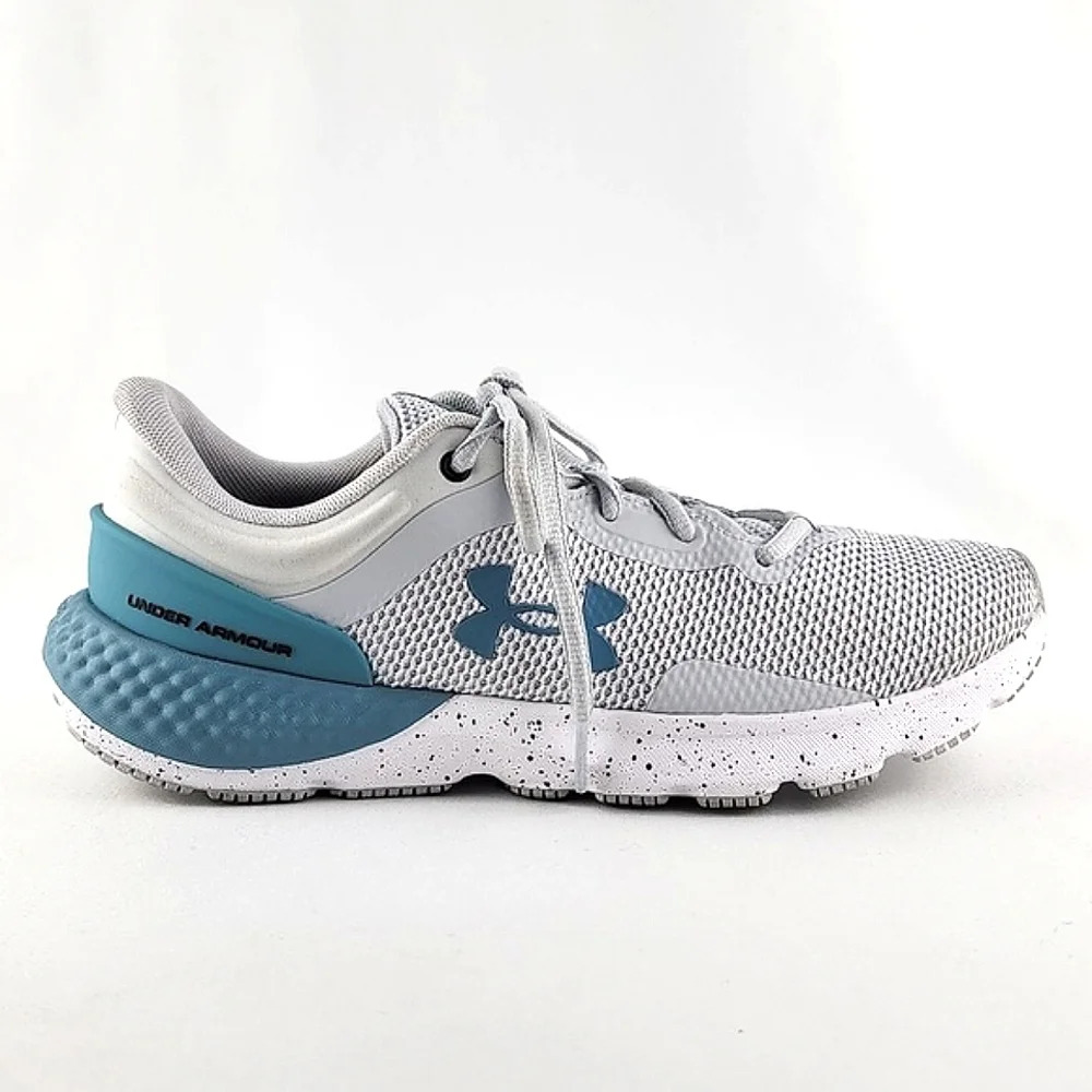 Under Armour Women's Light Gray and Teal Athletic Sneakers